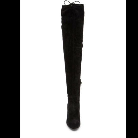 NEW $595 AQUATALIA FLORENCIA SUEDE OVER THE KNEE OTK BOOT 7.5 BLACK - Picture 4 of 8